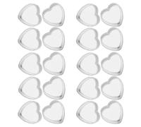 Gogogmee 90 Pezzi Barattoli Mini Cuore Trasparenti con Coperchio Vasetti Plastica per Crema Contenitori Cosmetici Riutilizzabili per Makeup Viaggi e Conservazione Balsamo Polvere e Gioielli