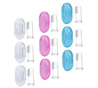 Gogogmee 9pezzi Spazzolino Per Silicone Con Massaggiagengive Scatole Per La Conservazione Per Igiene Orale Da Anni Colori Trasparente