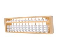 Gogogmee Abaco Calcolatore Portatile per Studenti in Legno Bianco File Perline Strumento Educativo Montessori per Matematica Scuola Primaria e Asilo Leggero e Durevole per Colore Casuale