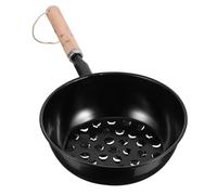 Gogogmee Accenditore per Braciere con Manico in Legno Pentola per Accenditore Utensili per Barbecue Cestino per Portatile Barbecue da Campeggio all Aperto Braciere