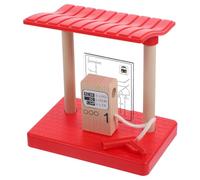 Gogogmee Accessori Stazione Di Servizio in Legno Per Plastico Ferroviario Per Ragazzo Ragazza, Giocattolo Educativo Fai Da Te, Plastico Ferroviario Decorativo Per Sviluppo Manualità e Immaginazione