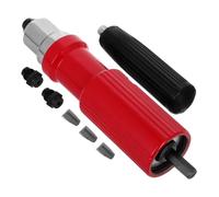 Gogogmee Adattatore per Trapano Angolo Retto per Rivettatrice Elettrica Rosso Accessorio Rivetti Ciechi per Trapano Cordless Compatto e Antiscivolo per Fai da Te e Lavori Industriali
