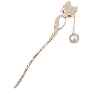 Gogogmee Bacchetta per Chioma da Donna in Lega D'oro Design Volpe, Elegante e Leggera, Facile da Infilare per Chignon, per Feste e Compleanni