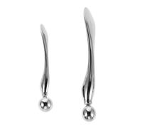 Gogogmee Bastoncino Massaggiante Occhi e Viso in Metallo Resistente 2 Pezzi Rullo Spatola per Crema Viso e Mini Applicatore Portatile per Massaggio Rilassante e Cura Pelle Durante i