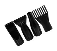 Gogogmee Beccuccio Phon 4 Pezzi in Abs, Ugelli Concentratori Neri per Toelettatura Animali Domestici, Gatti e Piccoli Animali
