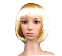 Gogogmee Bionda Parrucche Halloween Wig Orange Per La Cosplay- Di Arancioni Corti Parrucchino Quotidiano Arancione Bob Con La Frangia D'oro