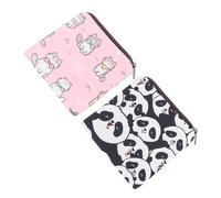 Gogogmee Borsetta Porta Assorbenti Igienici in Poliestere Lavabile e Resistente Strappo 2 Pezzi Design Cartone Animato per Donne e Ragazze in Viaggio Colore Casuale