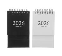 Gogogmee Calendario A Spirale Da 2 Pezzi Calendario Mensile A Fogli Mobili 2026-2027 2026 Planner Mensile A Spirale Bianco