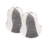 Gogogmee Cappelli da Sauna in Feltro Spessi 2 Pezzi per Sauna Domestica e Bagno Cuffie Assorbenti Traspiranti Anello per Appendere Protezione Chioma dal Calore e da Campeggio