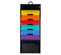 Gogogmee Cartella Portadocumenti da Appendere Parete in Plastica Resistente Design Soffietto con Manico Organizer Documenti con Scomparti Capacità per Ufficio e Casa