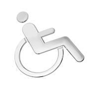 Gogogmee Cartello Segnaletico per Disabili in Abs Indicazione Wc Accessibile con Sedia Rotelle Leggero e Portatile per Ascensore e Bagno Pubblico