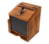 Gogogmee Cassetta Postale in Legno Massello da Parete con e Fessura Contenitore Sicuro per Suggerimenti Votazioni e Fondi Design Compatto ed Elegante per Uffici e Spazi Ristretti