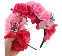 Gogogmee Cerchietto Di Fiori Farfalla in Stile Boho Copricapo Decorativo Per Feste Tema e Halloween Accessori Fiori Finti Per