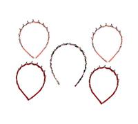 Gogogmee Cerchietto per a Denti in 5 Pezzi Design Leopardato Unisex per Donne e Accessorio Versatile per Acconciature
