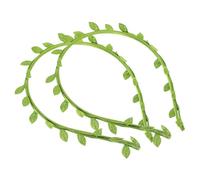 Gogogmee Cerchietto per Chioma 2 Pezzi Foglia Verde e Ferro, Accessori Eleganti per Feste e Compleanni, Mantiene i Chioma in Ordine Aspetto Realistico