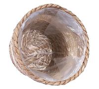 Gogogmee Cesto per fiori intrecciato cannuccia, vaso decorativo per piante, per interni ed esterni, per fiori e conservazione media