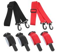 Gogogmee Cinghia Regolabile per Snowboard 2 Pezzi Tracolla per Sci Portasci Nera e Rossa Cinghia da Trasporto Portatile per Sport Invernali e Attività Outdoor