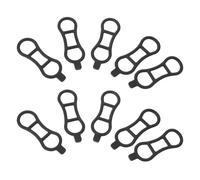 Gogogmee Cinghie di Montaggio in Silicone per Luce Bici a LED Set da 10 Pezzi Design a Tre Fori Fasce Elastiche per Manubrio e Reggisella Accessori Impermeabili per Ciclismo Urbano e