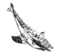 Gogogmee Clip per Chioma a Forma di Delfino in Lega di Zinco Argento, Accessorio Elegante e Semplice, Gentile sui Chioma, per Donne e Bambine