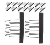 Gogogmee Clip per Extension Chioma in Acciaio Dentato 20 Pezzi Mini Fermagli per Parrucche con Pettine a Molla per Accessori Acconciature e Cappuccio a Rete