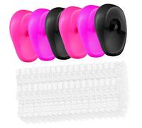 Gogogmee Copriorecchie Protettivi Monouso in Silicone Alimentare, Set da 206 Pezzi 3 Paia di Copriorecchie per Parrucchieri, Comodi e Leggeri per Protezione Orecchie Durante Tintura Chioma