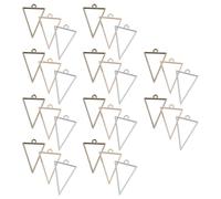 Gogogmee Cornice Pendente Triangolare e Processo Artigianale DIY Resina 30 Pezzi in Lega Leggera e Confortevole al Tatto Colore Casuale per Kit Creazione Gioielli