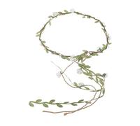 Gogogmee Corona di Fiori Bianca per Donna Fascia per Capelli Floreale con Coda di Vite Copricapo da Sposa Boho Ghirlanda da Festival delle Fate Accessori per Foto di Maternità