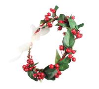 Gogogmee Coroncina Sposa con Ghirlanda di Bacche Artificiali Rosse Fascia Leggera e Confortevole per Matrimonio Accessorio Bridal per Foto e Feste Decorazione per Cerimonie e Addio al