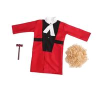 Gogogmee Costume da Giudice con e Martelletto Giudice Ragazzo per Giochi di Ruolo e Feste Halloween Outfit e Portatile