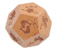 Gogogmee Dadi Divinatori in Legno Poliedrici 12 Facce Segni Zodiacali Dado da Gioco Compatto e Stabile per Giochi da Tavolo Feste e Collezioni Accessorio Tarocchi Multifunzione
