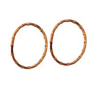 Gogogmee Data Manici Rotondi per Borsa in bambù 2 Pezzi Accessori per Borsa Fai da Te Anelli Manico Sostitutivi per Creazione Borse e Pochette Artigianali