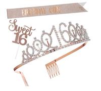 Gogogmee Decorazioni Compleanno con Fascia e Topper Torta Decorazione Torte per Anni