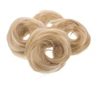 Gogogmee Elastico per Chignon Sintetico 4 Pezzi Extension per Chioma Raccolti da Donna Accessori per Chignon da Coda di Cavallo per Uso Quotidiano e Feste Anelli per Chioma Morbidi e