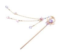 Gogogmee Elegante Fermaglio per Capelli Stile Cinese Vintage con Fiori e Nappine Accessorio Raffinato per Acconciature da Sposa e Raccolti Classici