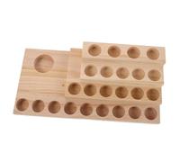 Gogogmee Espositore Olio Essenziale in Legno Organizer Compatto con Fori per Bottiglie Fragranza Supporto Stabile per Aromaterapia e Contenitori Piccoli