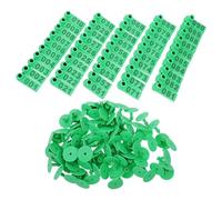 Gogogmee Etichette Auricolari in Plastica per Bovini e Ovini Numeri Incisi, Set da 100 Pezzi, Targhette Auricolari Identificative per Bestiame Adatte a Bovini Giovani e Pecore