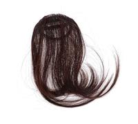 Gogogmee Extension Per Chioma Clip, Frangia Finta Resistente Al Calore, Posticci Di Chioma Marrone Scuro Opaco, Modellabile Forbici e Ferro, Per Styling Personalizzato