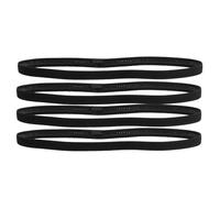 Gogogmee Fasce Sportive Per Chioma Da Donna e Uomo, Set 4 Pezzi Nere in Poliestere Elastiche e Assorbenti, Fascia Antisudore Traspirante Per Yoga, Corsa, Tennis e Allenamento