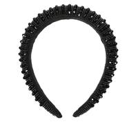 Gogogmee Fascia Capelli Nera Bombata con Cristalli e Strass Scintillanti Accessorio Moda Donna per Cerimonie e Uso Quotidiano Elegante