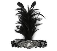 Gogogmee Fascia per Chioma Anni 20 Piume e Strass, Accessorio Vintage per Matrimoni, Tea Party e Feste a Tema, Copricapo Elegante Stile Charleston per Donna