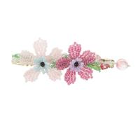 Gogogmee Fermagli per Capelli Forma di Fiore con Perline di Vetro Graziose Forcine per Code di Cavallo e Acconciature Raccolte per Bambine Accessori per Capelli Primaverili con Ciondolo