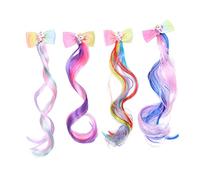 Gogogmee Fermagli Per Per Bambine Confezione Da 4 Per Parrucche E Extension Per Per Bambini Fermagli Per Parrucche Colorate Accessorio Per Per Bambini.