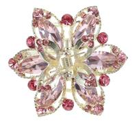 Gogogmee Fermaglio Per Capelli Forma Di Fiore Strass Piccola Molletta Artiglio Per Capelli Fini Decorativa e Resistente