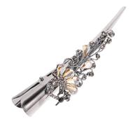 Gogogmee Fermaglio per Chioma Grande in Lega con Strass, Molletta a Becco D’anatra Stile Vintage Color Oro Chiaro, Accessorio Elegante per Acconciature da Donna per Uso Quotidiano e Feste
