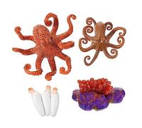 Gogogmee Figura Di Crescita Del Polpo Realistica Per Ragazzo Ragazza, Set Di Miniature Didattiche Per Apprendimento Scientifico e Cognizione Naturale
