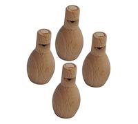 Gogogmee Fischietti in Legno Grezzo Per Bambini, Giocattolo Musicale Fai Da Te, Piccolo Set Da 4 Pezzi, Superficie Liscia Sicura e Facile Da Decorare, Per Gioco Creativo e Party