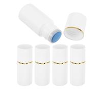 Gogogmee Flacone Applicatore Liquido Ricaricabile 20ml in Plastica Bianca Applicatore in Spugna Delicata, 5 Pezzi per Trattamenti di Bellezza Professionali e Cura della Pelle On-the-go