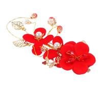 Gogogmee Forcina Per Da Sposa Con Fiore Rosso Decorazione Per Forcina Per Matrimonio Per La Sposa