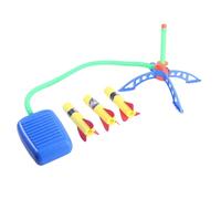 Gogogmee Giocattolo da Esterno con Lanciatore Pedale Regolabile per Ragazzi e Ragazze Gioco Interattivo Senza Batterie per Attività all Aperto con Missili Base Stabile Colore Casuale