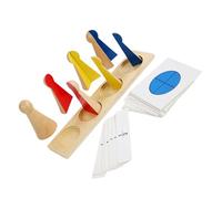 Gogogmee Giocattolo Didattico in Legno Frazioni per Set Educativo di Mattoncini per L’Insegnamento della Matematica Gioco Interattivo per Sviluppo Cognitivo e Apprendimento Precoce